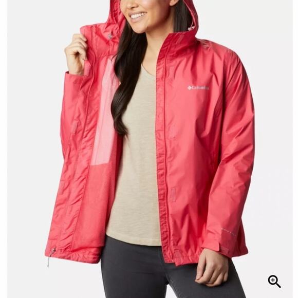 Columbia Rain Jacket Arcadia II Waterproof Breathable Hooded Windbreaker Small - Picture 12 of 16